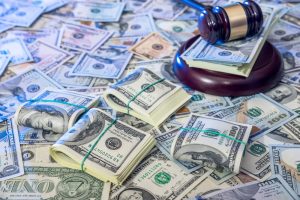 gavel with money